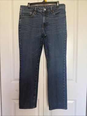 H&M Men's regular fit Straight leg Jeans in Dark Blue Wash size 34/32
